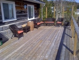 The deck is a must see. Its massive with 2 heaters and more than enough seating.